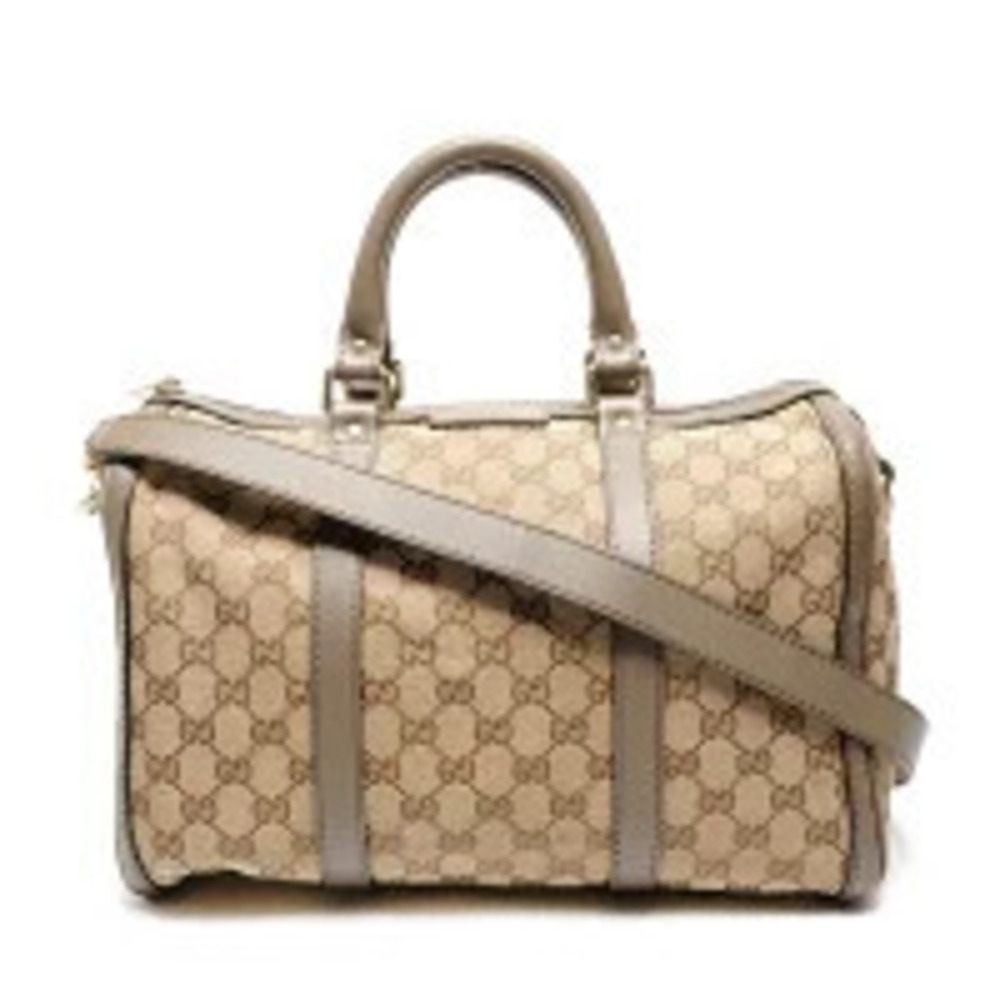 Gucci Brown Boston Canvas Bag GG